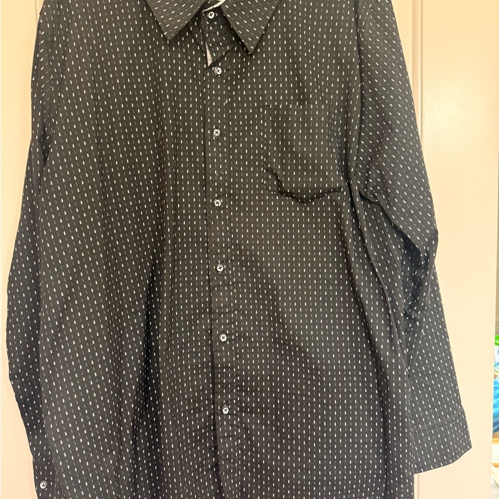 Stylish Black Patterned Men's Shirt